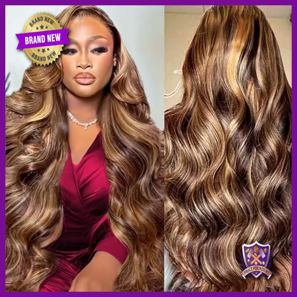 30 Inch Human Hair Lace Front Wig Body Wave 220 Density Pre Plucked